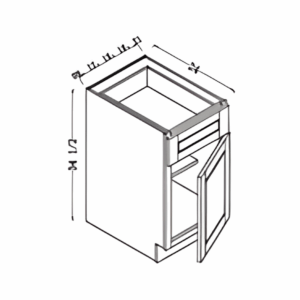base cabinet – 1 door, 1 drawer