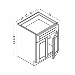 base cabinet – 2 doors, 1 drawer