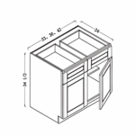 base cabinet – 3 doors, 1 drawer