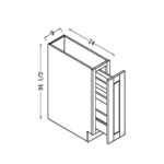 spice pull out cabinet (9")