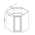 base diagonal cabinet