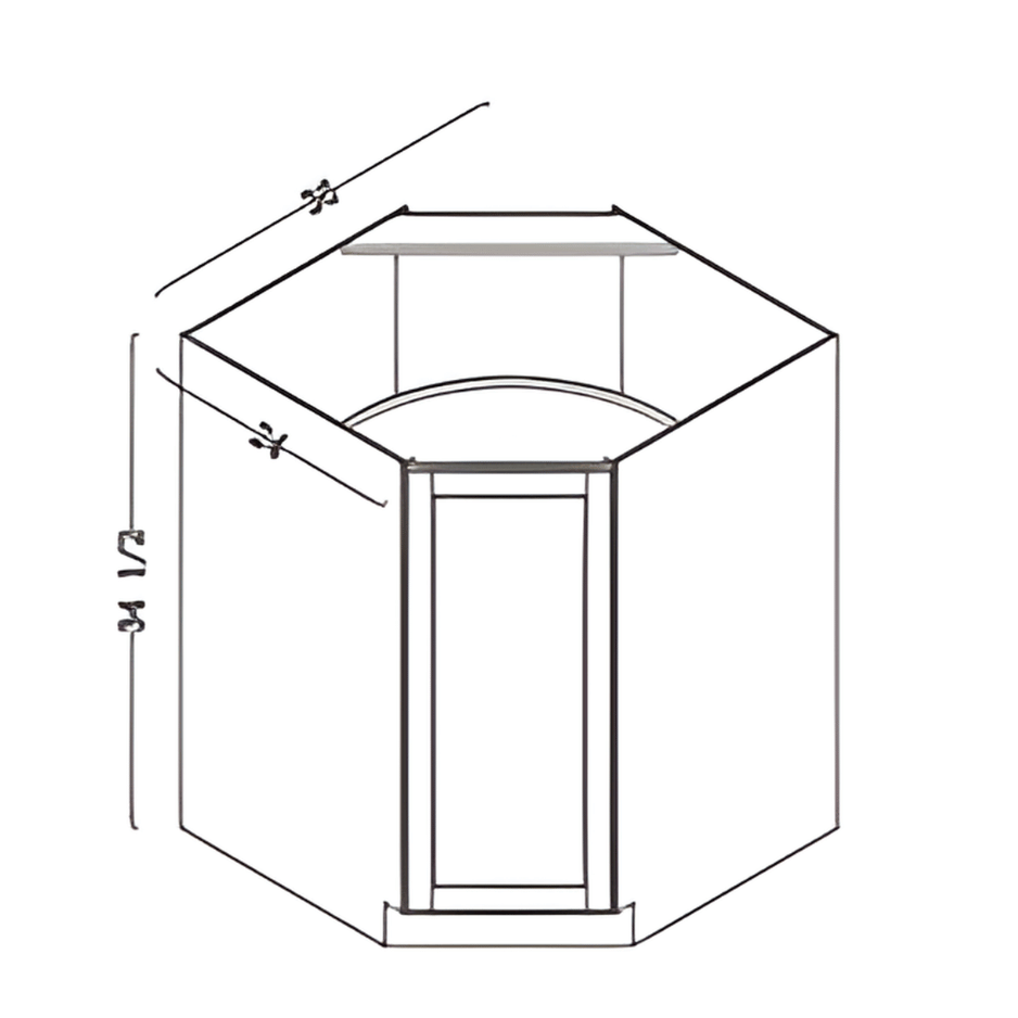 base diagonal cabinet