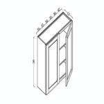 36"h wall cabinet 2 doors 24"w