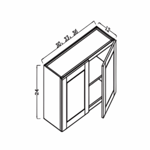 21h" wall cabinet 2 doors 36"w (copy)