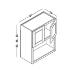 wall diagonal corner cabinet 42"h (copy)