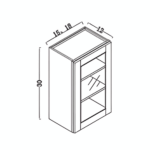 wall end shelf 42"h (copy)