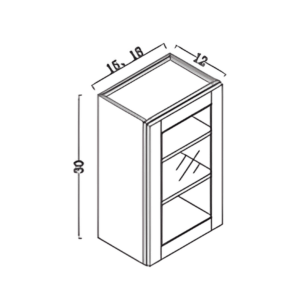 wall end shelf 42"h (copy)