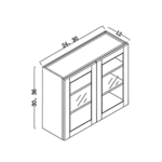 42"h glass wall cabinet 1 door 18"w (copy)