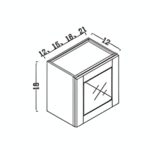 glass wall cabinet 2 doors 30"w x 42"h (copy)