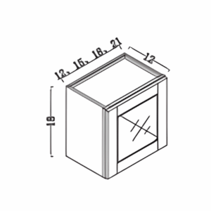 glass wall cabinet 2 doors 30"w x 42"h (copy)