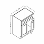 18"h glass wall corner cabinet (copy)