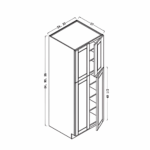 pantry cabinet 2 doors 24"w x 84"h