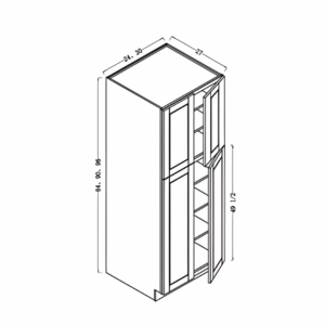 pantry cabinet 2 doors 24"w x 84"h