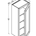 WALL CABINET 21"W x 42"H x 12"D