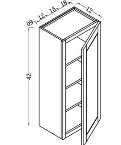 WALL CABINET 9"W x 42"H x 12"D
