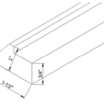 CONTEMPORARY LIGHT RAIL 96"L x 1"H x 1-1/2"D