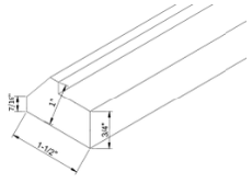 CONTEMPORARY LIGHT RAIL 96"L x 1"H x 1-1/2"D