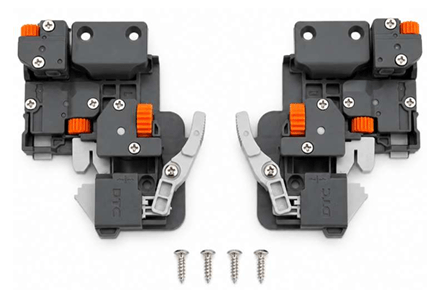 PLASTIC REAR MOUNT FOR UNDERMOUNT GLIDES (1 PAIR) WITH SCREWS
