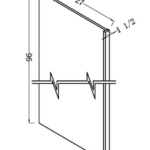 REFRIGERATOR PANEL 96"H x 27"D AND 1 1/2" RETURN FILLER