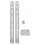 10" FULL EXTENSION SOFT CLOSING BALL BEARING SIDE GLIDES (1 PAIR) WITH 2 MOUNTING BRACKETS AND SCREWS
